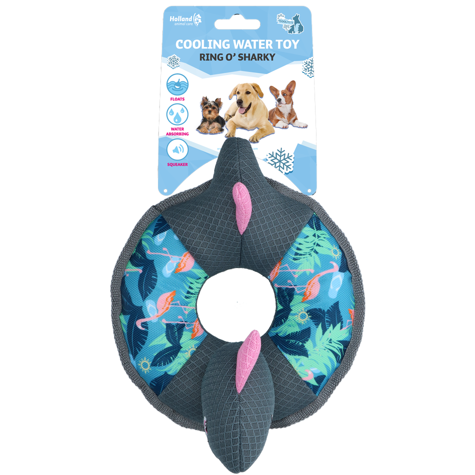 CoolPets Ring O' Sharky (Flamingo) Ring REKIN Water Toy 36cm 5 CoolPets Ring O' Sharky (Flamingo) Ring REKIN Water Toy 36cm – Image 3