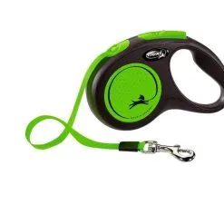 Flexi Laisse New Classic Sangle M 5m Jusqu'à 25kg Vert Néon