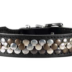 Hunter Arizona Collier Pour Chien En Cuir De Vachette Noir 37 Cm