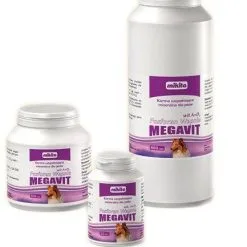 MIKITA MEGAVIT Calcium Phosphate + Vitamine A+D3 - Supplément De Vitamines Et Minéraux Pour Chiens 400 Comprimés