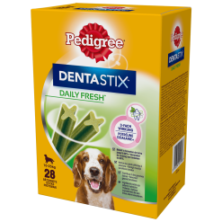 PEDIGREE® DentaStix™ Daily Fresh - Aliment Complémentaire Au Goût De Poulet, Pour Races De Taille Moyenne - 4x180g